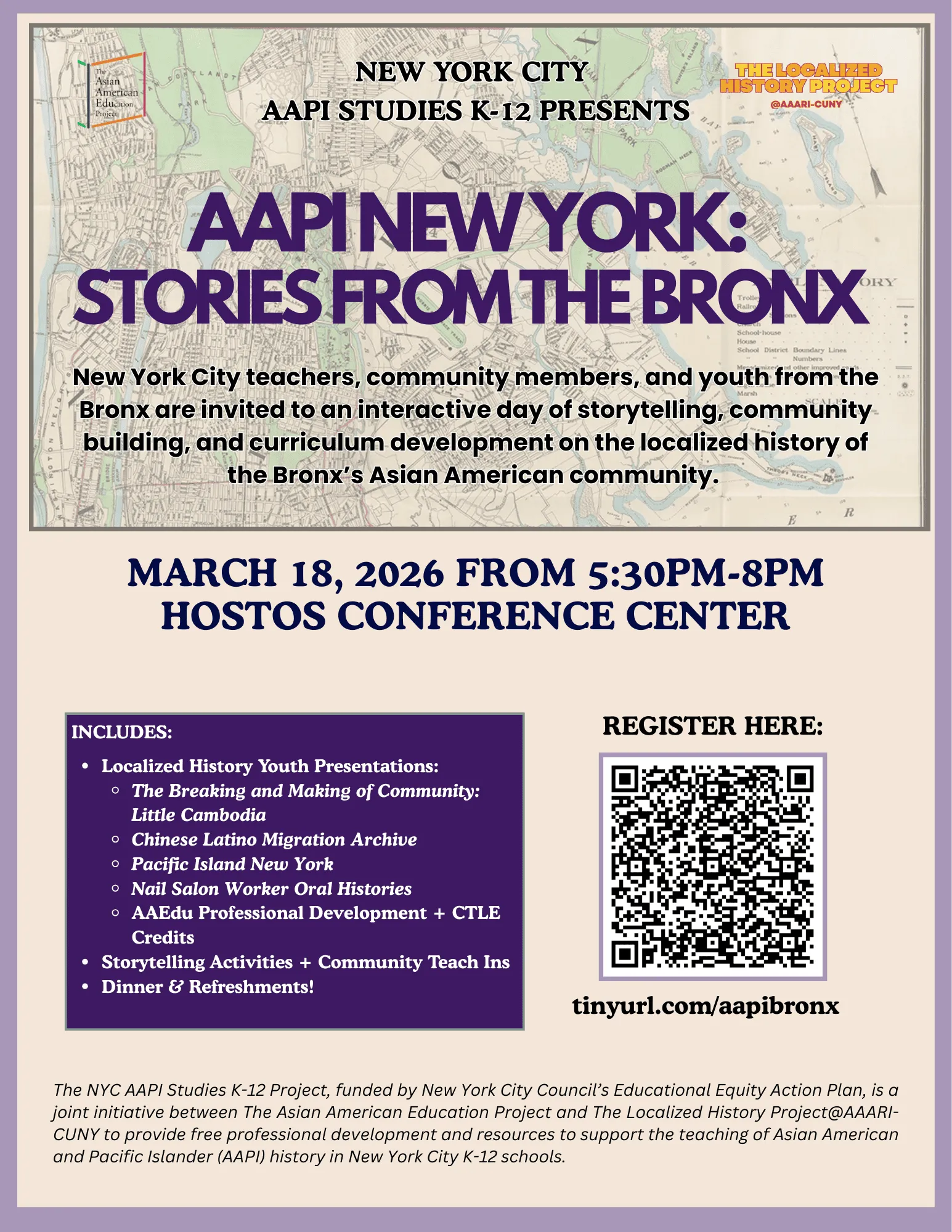 AAPI New York: Stories from the Bronx flier